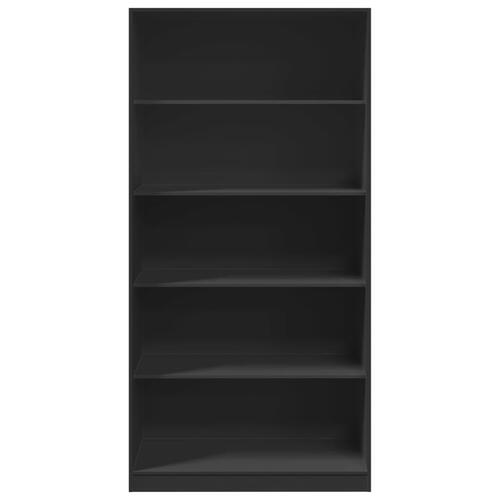 Klædeskab 100x50x200 cm konstrueret træ sort