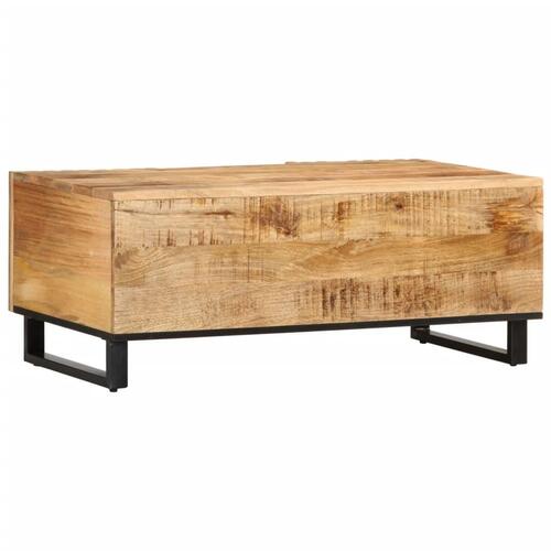 Sofabord 100x55x40 cm massivt ru mangotræ