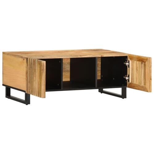 Sofabord 100x55x40 cm massivt ru mangotræ