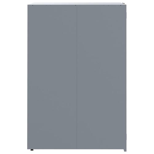 Skraldespandsskjuler 69x79x117 cm 1 rum stål grå