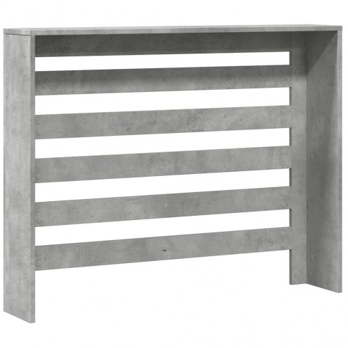 Radiatorskjuler med vandrette lameller 104 x 20 x 82 cm - betongrå