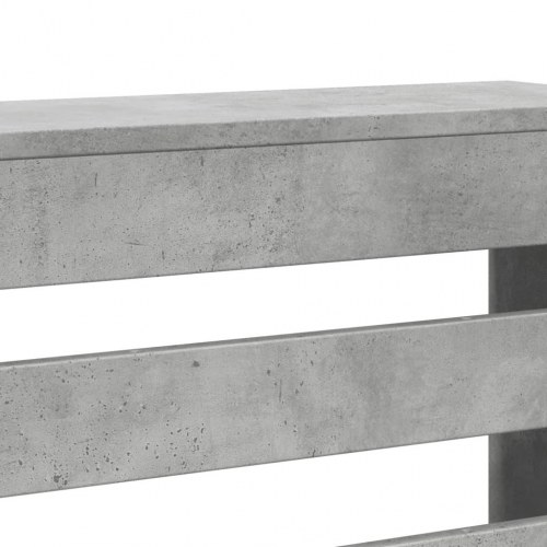 Radiatorskjuler med vandrette lameller 104 x 20 x 82 cm - betongrå