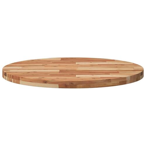 Bordplade Ø80x4 cm rund massivt akacietræ