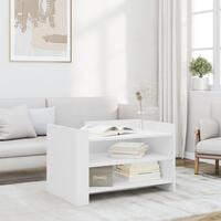 Sofabord 80x50x50 cm konstrueret træ hvid