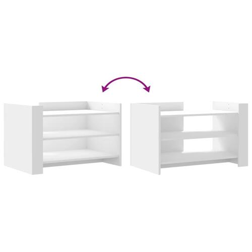 Sofabord 80x50x50 cm konstrueret træ hvid