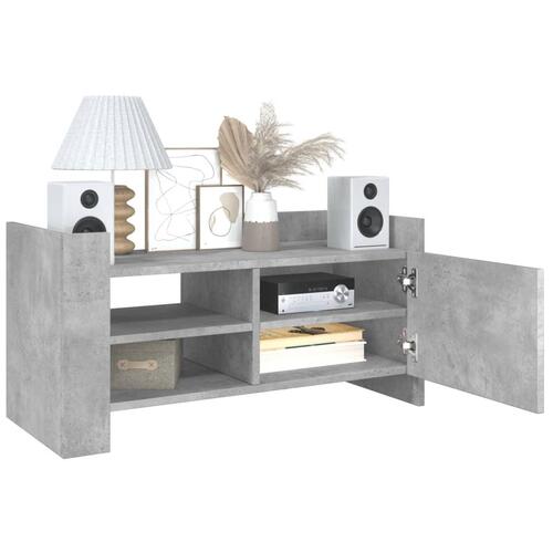Tv-bord 80x35x40 cm konstrueret træ betongrå