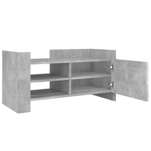 Tv-bord 80x35x40 cm konstrueret træ betongrå