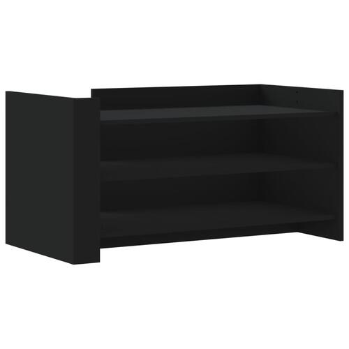 Sofabord 100x50x50 cm konstrueret træ sort