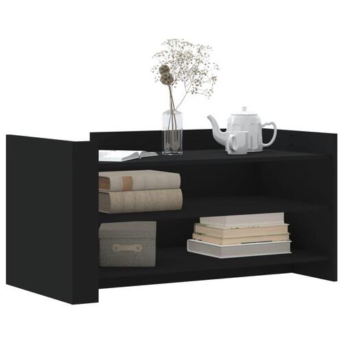 Sofabord 100x50x50 cm konstrueret træ sort