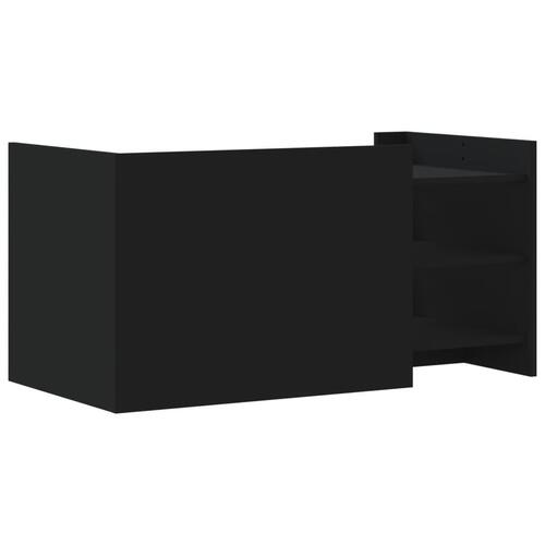 Sofabord 100x50x50 cm konstrueret træ sort