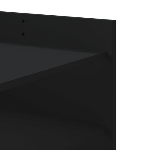 Sofabord 100x50x50 cm konstrueret træ sort