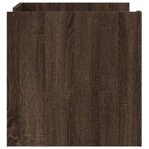 Sofabord 80x50x50 cm konstrueret træ brun egetræsfarve