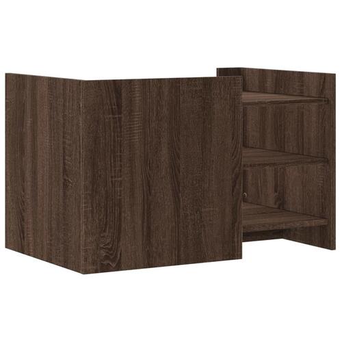 Sofabord 80x50x50 cm konstrueret træ brun egetræsfarve