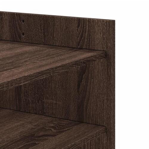 Sofabord 80x50x50 cm konstrueret træ brun egetræsfarve