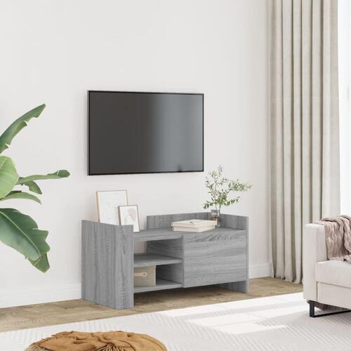 Tv-bord 80x35x40 cm konstrueret træ grå sonoma-eg