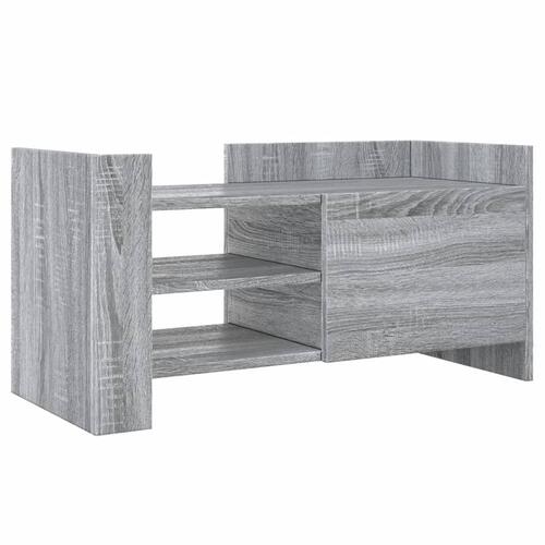 Tv-bord 80x35x40 cm konstrueret træ grå sonoma-eg