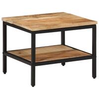 Sofabord 45x45x35 cm massivt ru mangotræ