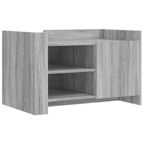 Sofabord 80x50x50 cm konstrueret træ grå sonoma-eg