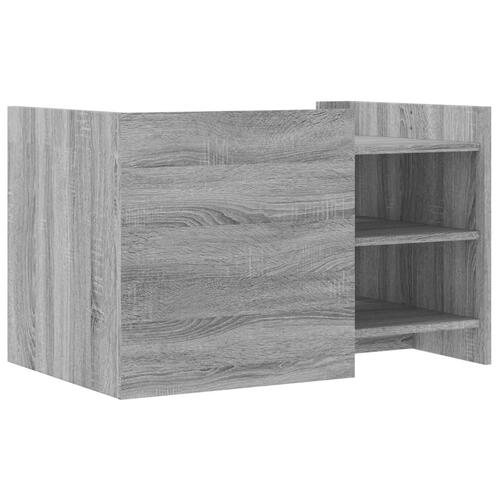 Sofabord 80x50x50 cm konstrueret træ grå sonoma-eg