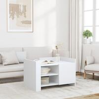 Sofabord 80x50x50 cm konstrueret træ hvid