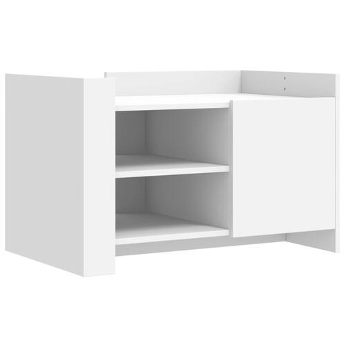 Sofabord 80x50x50 cm konstrueret træ hvid