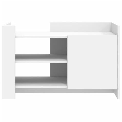 Sofabord 80x50x50 cm konstrueret træ hvid