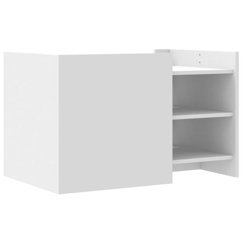 Sofabord 80x50x50 cm konstrueret træ hvid