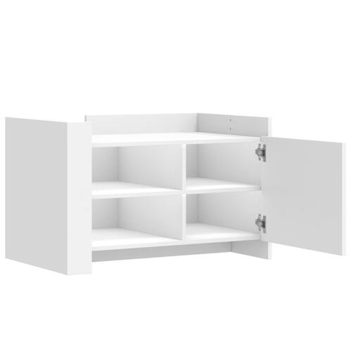 Sofabord 80x50x50 cm konstrueret træ hvid