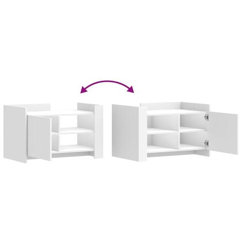Sofabord 80x50x50 cm konstrueret træ hvid