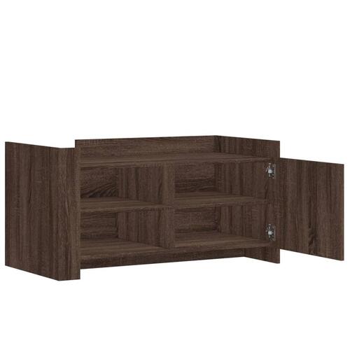 Sofabord 100x50x50 cm konstrueret træ brunt eg