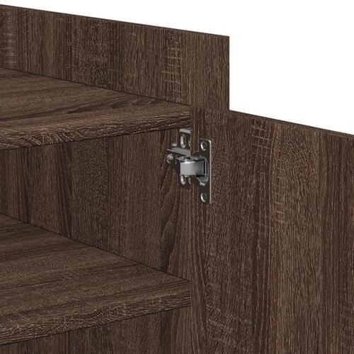 Sofabord 100x50x50 cm konstrueret træ brunt eg