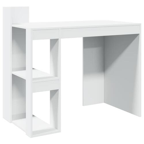 Skrivebord 103,5x56,5x94 cm konstrueret træ hvid