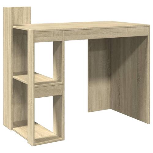 Skrivebord 103,5x56,5x94 cm konstrueret træ sonoma-eg