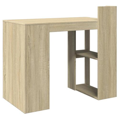 Skrivebord 103,5x56,5x94 cm konstrueret træ sonoma-eg