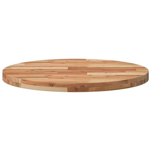 Bordplade Ø70x4 cm rund massivt akacietræ