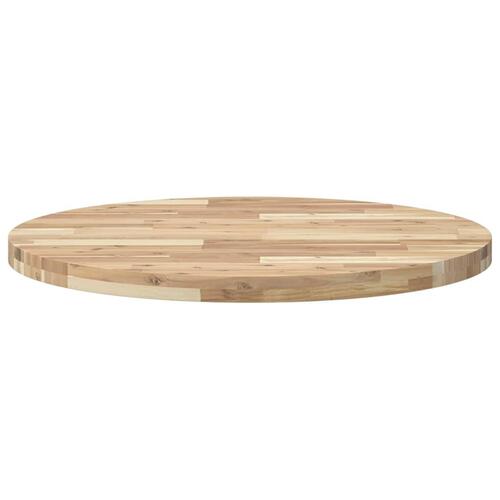 Bordplade Ø80x4 cm rund massivt akacietræ