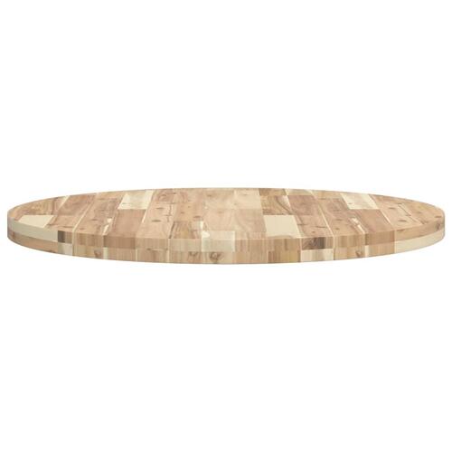 Bordplade Ø80x4 cm rund massivt akacietræ