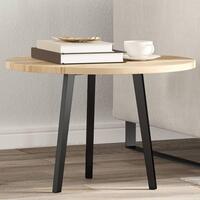 Bordplade Ø80x2 cm rund massivt akacietræ