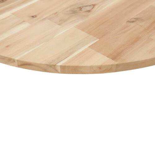 Bordplade Ø80x2 cm rund massivt akacietræ