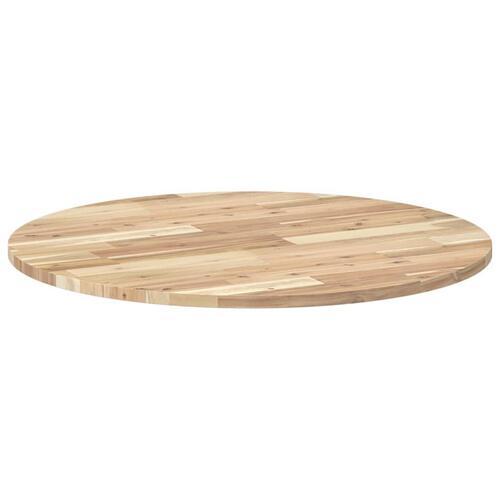 Bordplade Ø80x2 cm rund massivt akacietræ