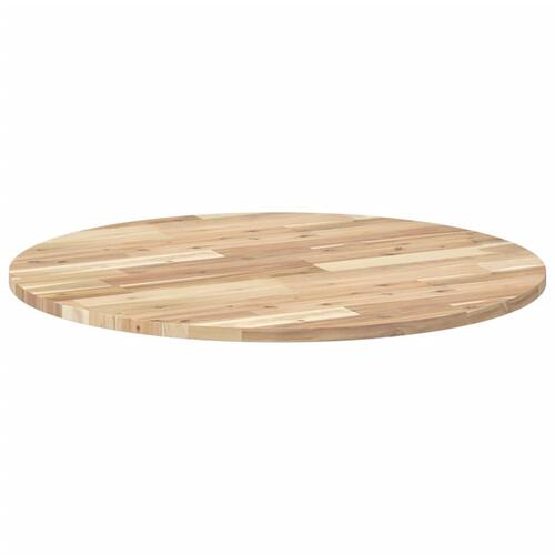 Bordplade Ø80x2 cm rund massivt akacietræ