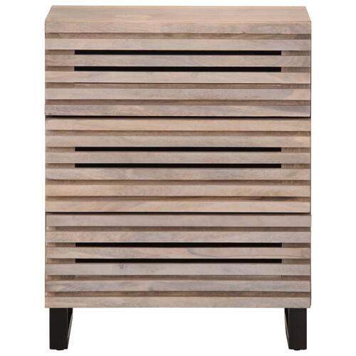 Skænk 60x34x75 cm massivt mangotræ hvid