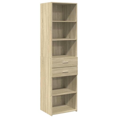 Højskab 40x42,5x185 cm konstrueret træ sonoma-eg