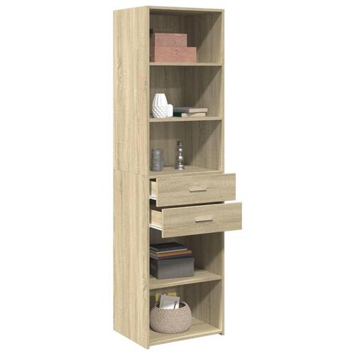 Højskab 40x42,5x185 cm konstrueret træ sonoma-eg