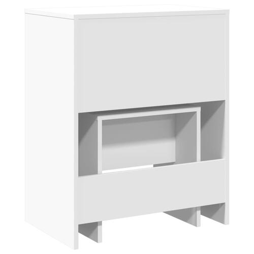 Kosmetikbord med skammel 60x40x113,5 cm hvid