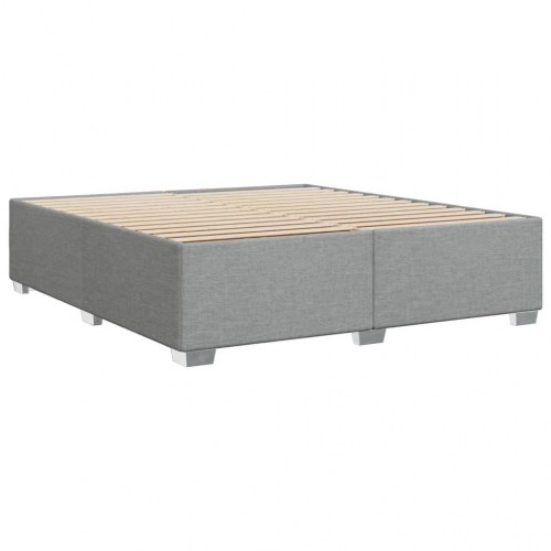 Sengeramme med lameller 200 x 200 cm - lysegrå