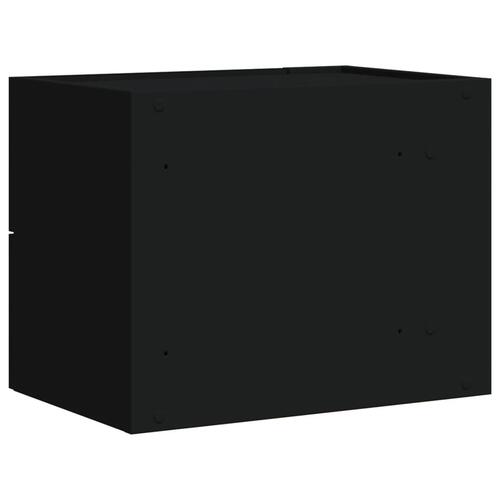Væghængte sengeborde 2 stk. 45x30x35 cm sort