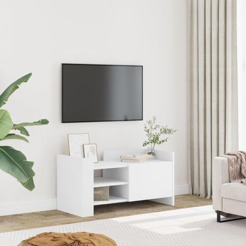 Tv-bord 80x35x40 cm konstrueret træ hvid