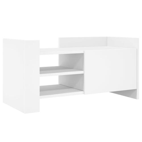 Tv-bord 80x35x40 cm konstrueret træ hvid