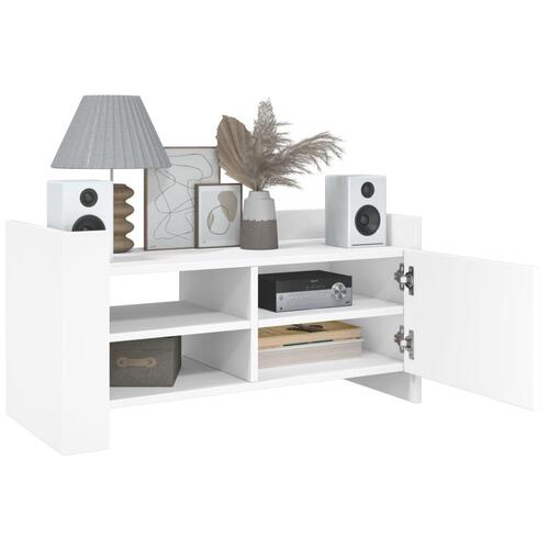 Tv-bord 80x35x40 cm konstrueret træ hvid